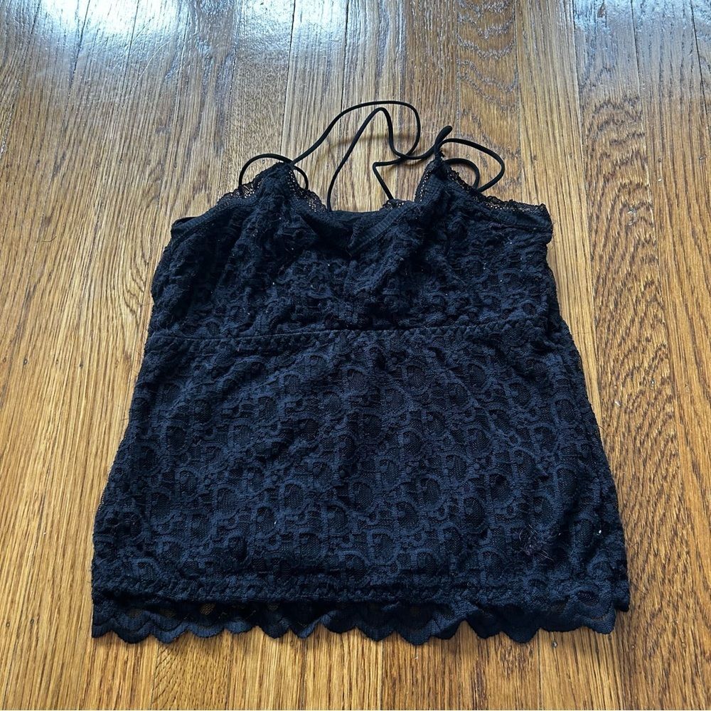 Black lace cami top